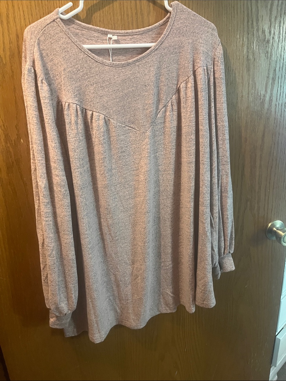 Women's Long Sleeve Tunic Top in Dusty Rose